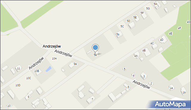 Andrzejów, Andrzejów, 5a, mapa Andrzejów