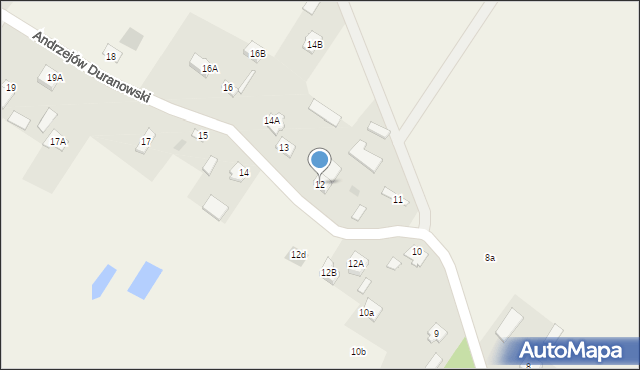 Andrzejów Duranowski, Andrzejów Duranowski, 12, mapa Andrzejów Duranowski