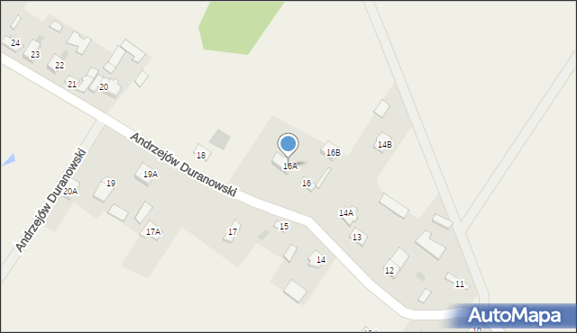Andrzejów Duranowski, Andrzejów Duranowski, 16A, mapa Andrzejów Duranowski