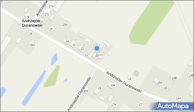 Andrzejów Duranowski, Andrzejów Duranowski, 20, mapa Andrzejów Duranowski