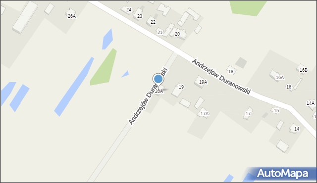 Andrzejów Duranowski, Andrzejów Duranowski, 20A, mapa Andrzejów Duranowski