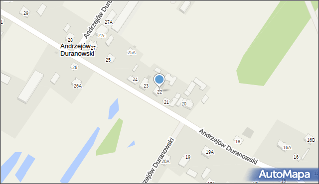 Andrzejów Duranowski, Andrzejów Duranowski, 22, mapa Andrzejów Duranowski