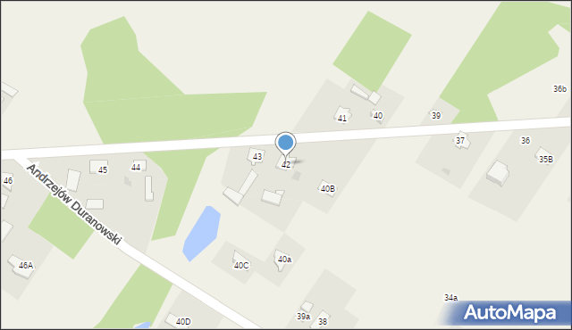 Andrzejów Duranowski, Andrzejów Duranowski, 42, mapa Andrzejów Duranowski