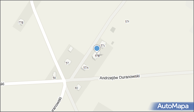 Andrzejów Duranowski, Andrzejów Duranowski, 57B, mapa Andrzejów Duranowski