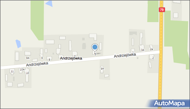Andrzejówka, Andrzejówka, 5, mapa Andrzejówka