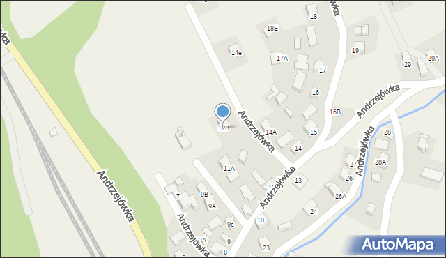 Andrzejówka, Andrzejówka, 12B, mapa Andrzejówka