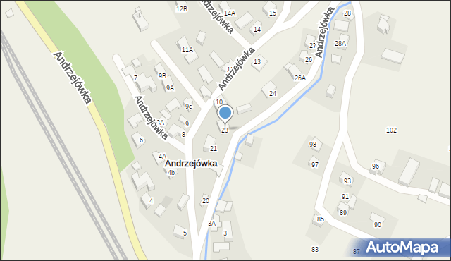 Andrzejówka, Andrzejówka, 23, mapa Andrzejówka