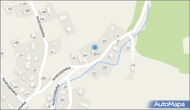 Andrzejówka, Andrzejówka, 30, mapa Andrzejówka