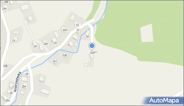 Andrzejówka, Andrzejówka, 31A, mapa Andrzejówka