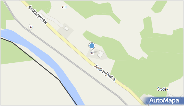 Andrzejówka, Andrzejówka, 42, mapa Andrzejówka