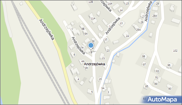 Andrzejówka, Andrzejówka, 8, mapa Andrzejówka