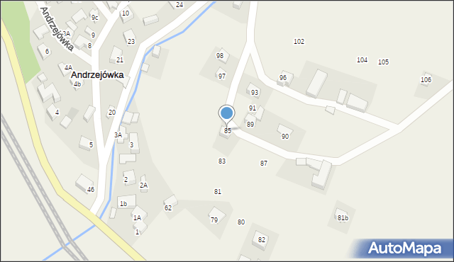 Andrzejówka, Andrzejówka, 85, mapa Andrzejówka