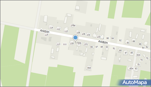 Andzin, Andzin, 107, mapa Andzin