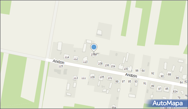 Andzin, Andzin, 108a, mapa Andzin