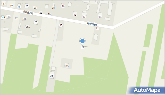 Andzin, Andzin, 13, mapa Andzin