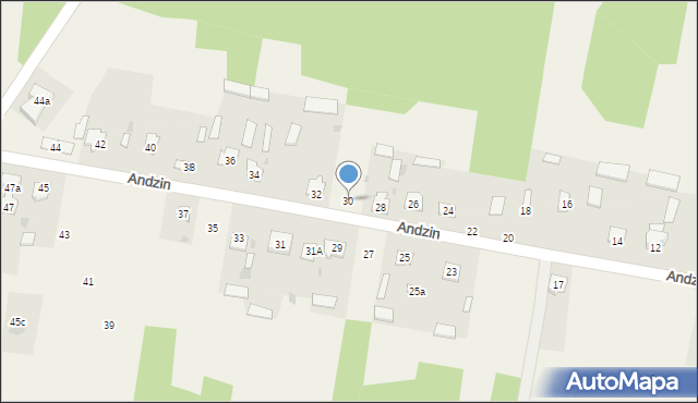 Andzin, Andzin, 30, mapa Andzin