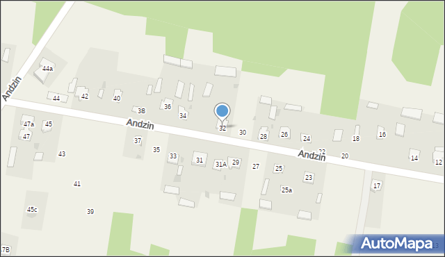 Andzin, Andzin, 32, mapa Andzin