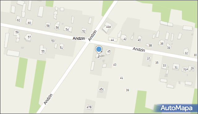 Andzin, Andzin, 47, mapa Andzin