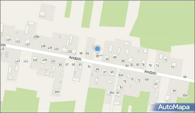 Andzin, Andzin, 92, mapa Andzin