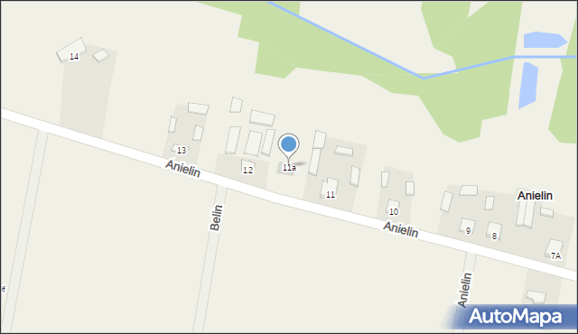 Anielin, Anielin, 11a, mapa Anielin