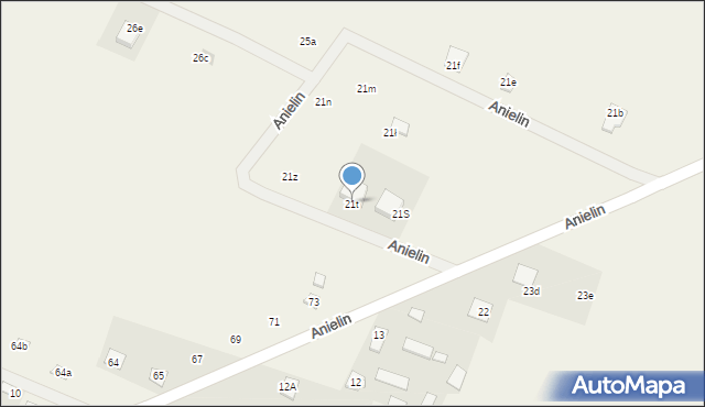 Anielin, Anielin, 21t, mapa Anielin