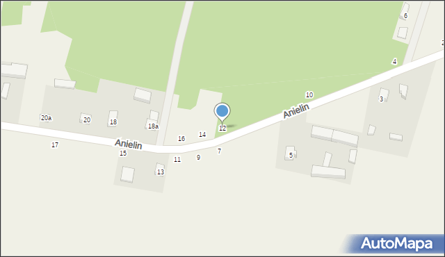 Anielin, Anielin, 12, mapa Anielin