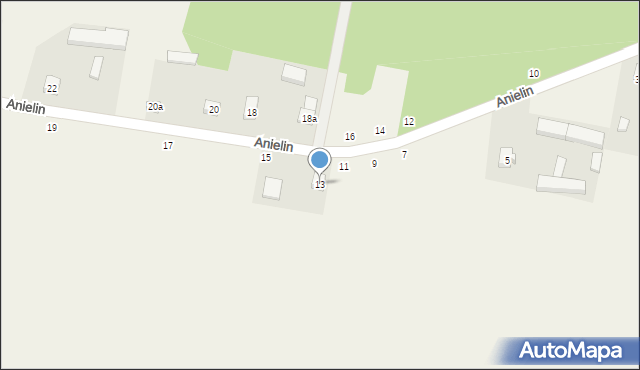 Anielin, Anielin, 13, mapa Anielin