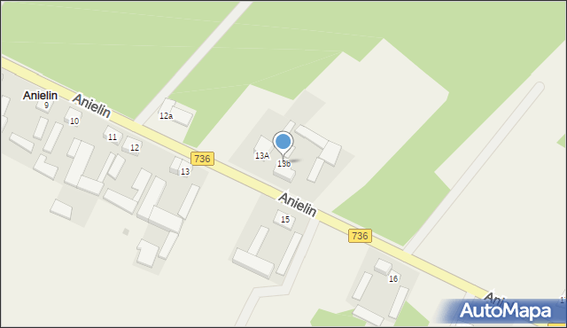 Anielin, Anielin, 13b, mapa Anielin