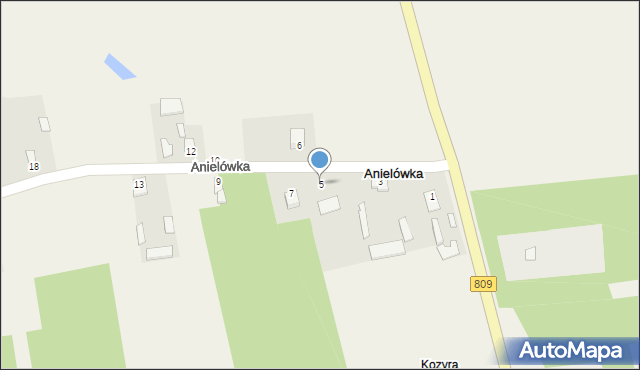 Anielówka, Anielówka, 5, mapa Anielówka