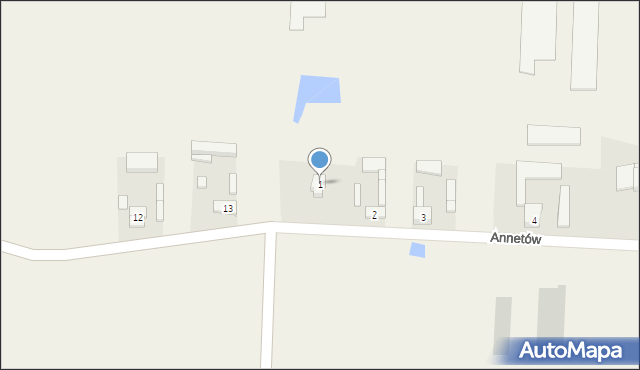 Annetów, Annetów, 1, mapa Annetów