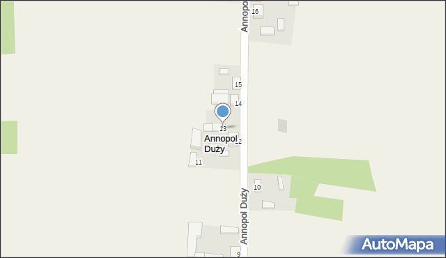 Annopol Duży, Annopol Duży, 13, mapa Annopol Duży