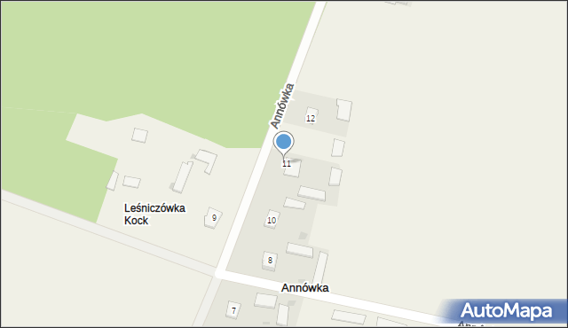 Annówka, Annówka, 11a, mapa Annówka