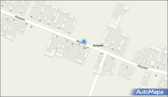 Anonin, Anonin, 25A, mapa Anonin