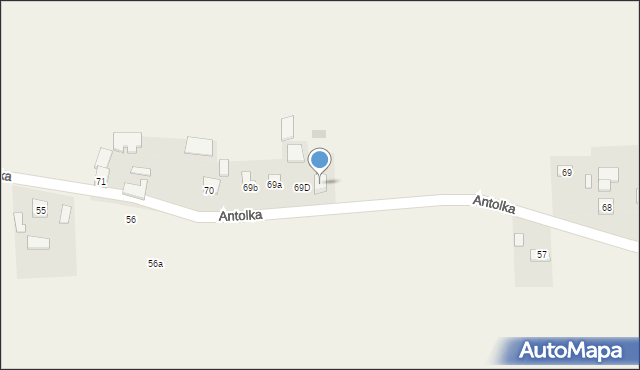 Antolka, Antolka, 69c, mapa Antolka