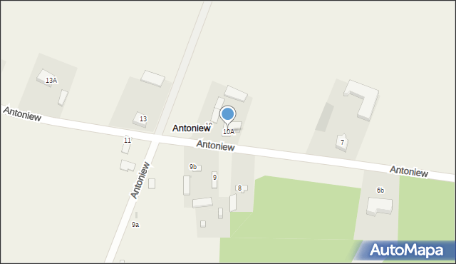 Antoniew, Antoniew, 10A, mapa Antoniew