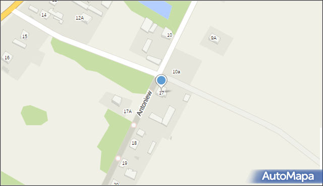 Antoniew, Antoniew, 17, mapa Antoniew