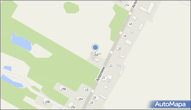 Antoniew, Antoniew, 21a, mapa Antoniew