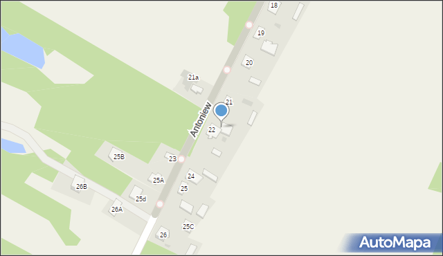 Antoniew, Antoniew, 22a, mapa Antoniew