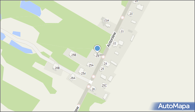 Antoniew, Antoniew, 23, mapa Antoniew