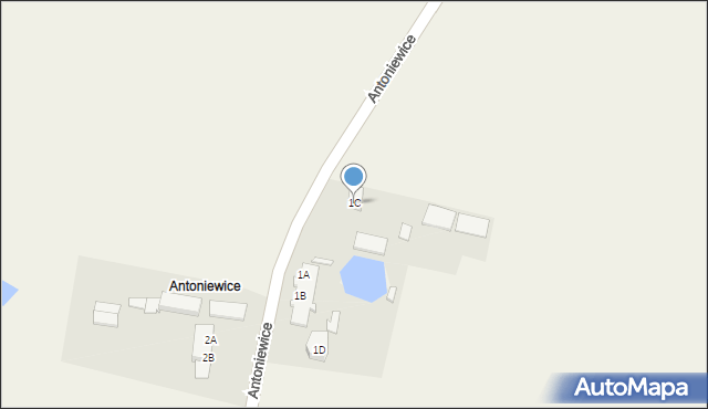 Antoniewice, Antoniewice, 1C, mapa Antoniewice