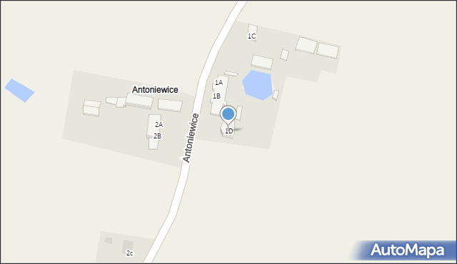 Antoniewice, Antoniewice, 1D, mapa Antoniewice