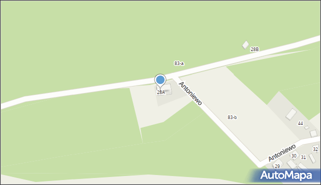 Antoniewo, Antoniewo, 28A, mapa Antoniewo