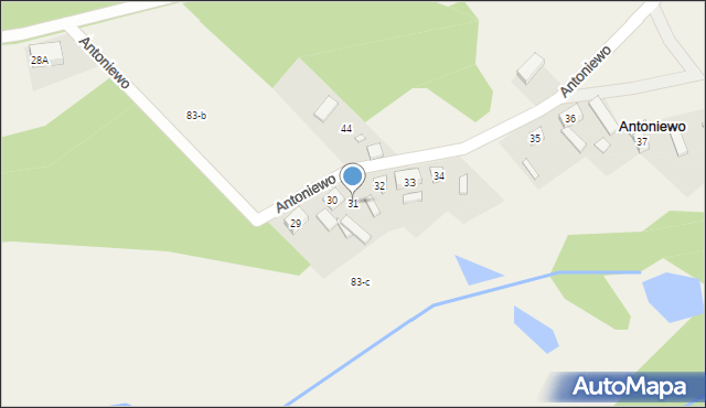 Antoniewo, Antoniewo, 31, mapa Antoniewo