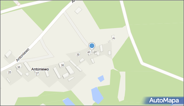 Antoniewo, Antoniewo, 40b, mapa Antoniewo