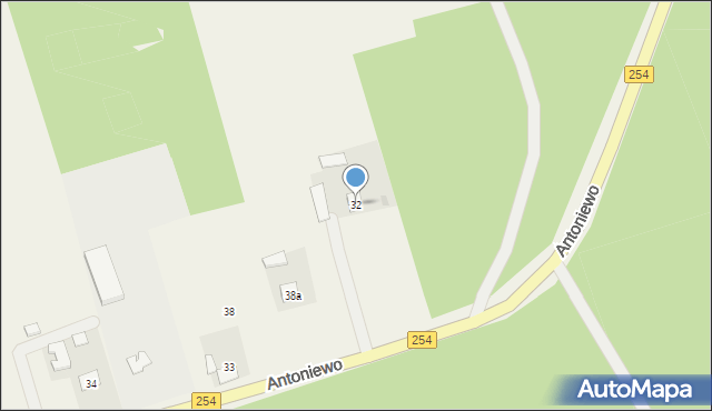 Antoniewo, Antoniewo, 32, mapa Antoniewo