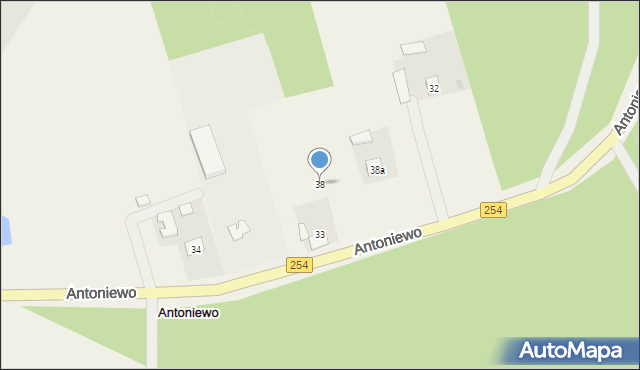 Antoniewo, Antoniewo, 38, mapa Antoniewo
