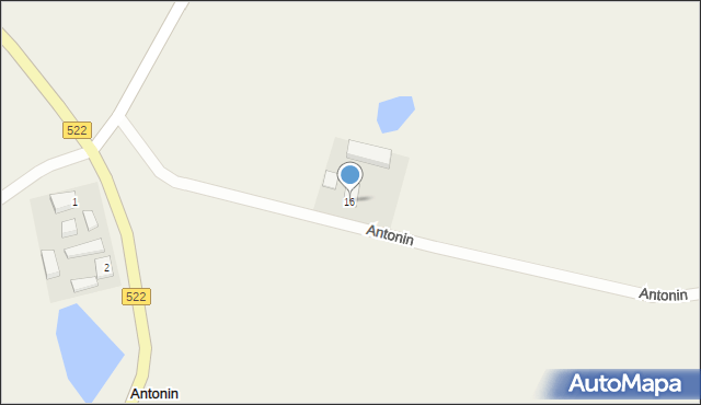 Antonin, Antonin, 16, mapa Antonin