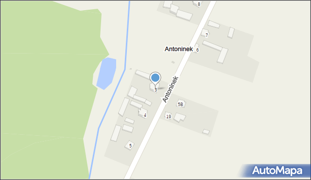 Antoninek, Antoninek, 3, mapa Antoninek