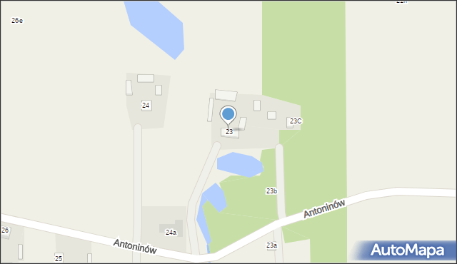 Antoninów, Antoninów, 23, mapa Antoninów