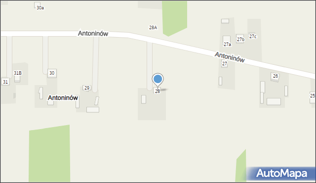 Antoninów, Antoninów, 28, mapa Antoninów